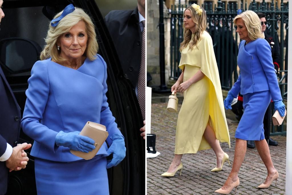 Jill Biden arrives solo for King Charles' coronation