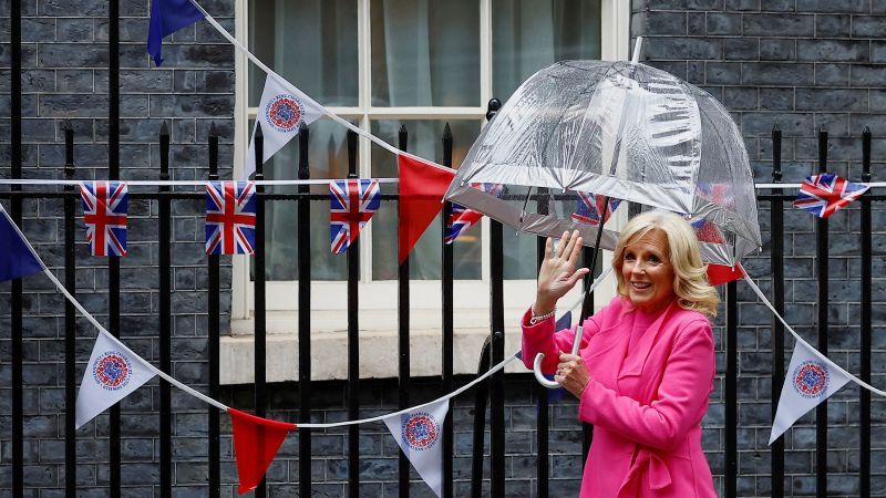 Jill Biden arrives in London for the pomp and pageantry of King Charles III's coronation