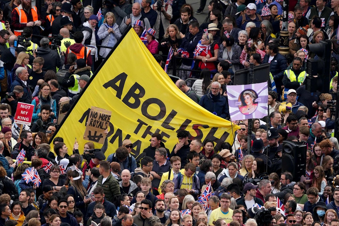 'Not My King' protesters detained by London police on Coronation Day