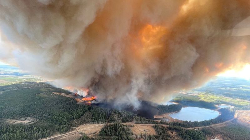 Alberta wildfires: Over 13,000 people in Western Canada evacuated as fires rage across region amid hot weather and high winds