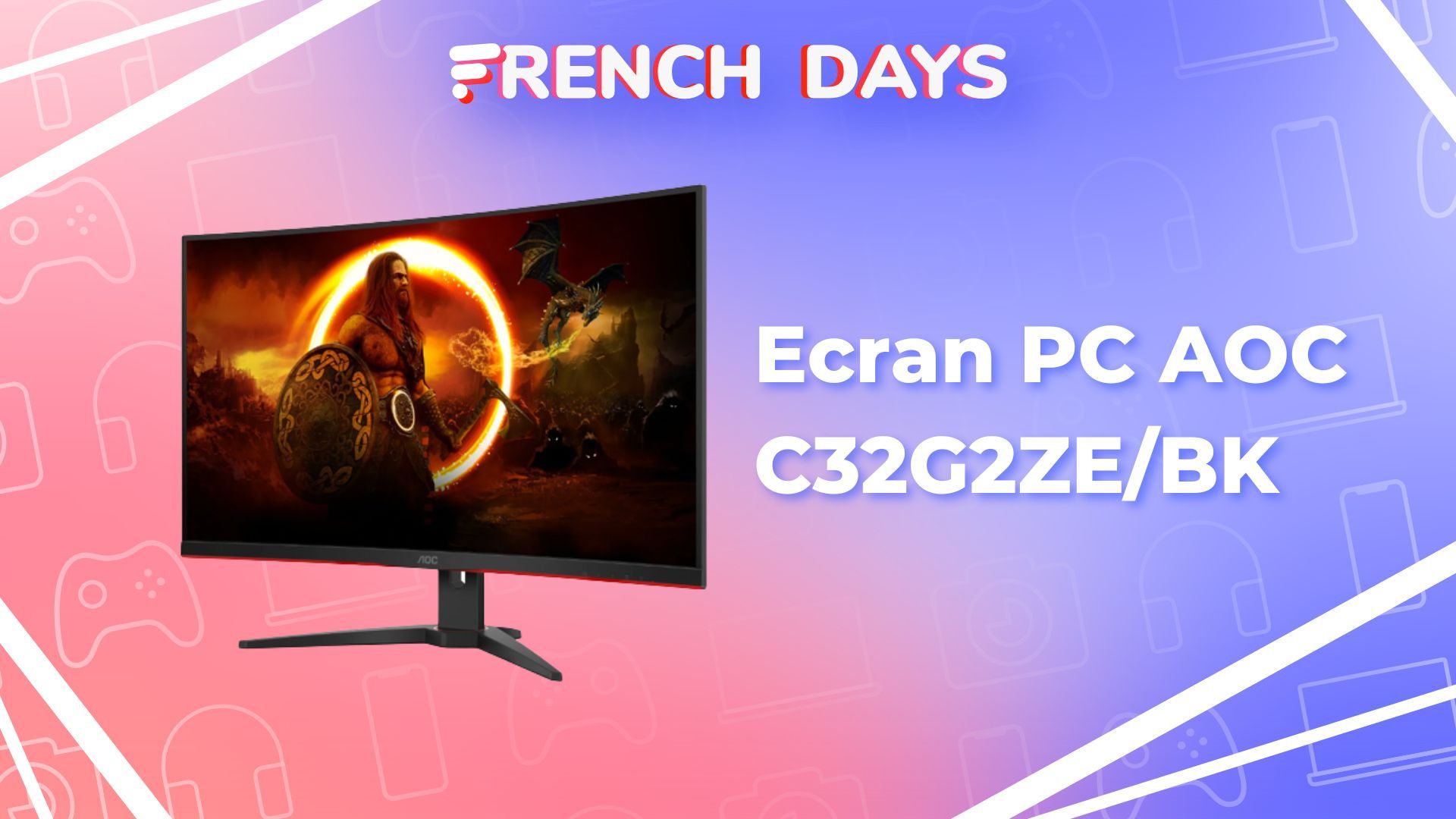 Cet écran PC gamer (31,5", 240 Hz, FreeSync) ne dépasse pas les 200 euros lors des French Days