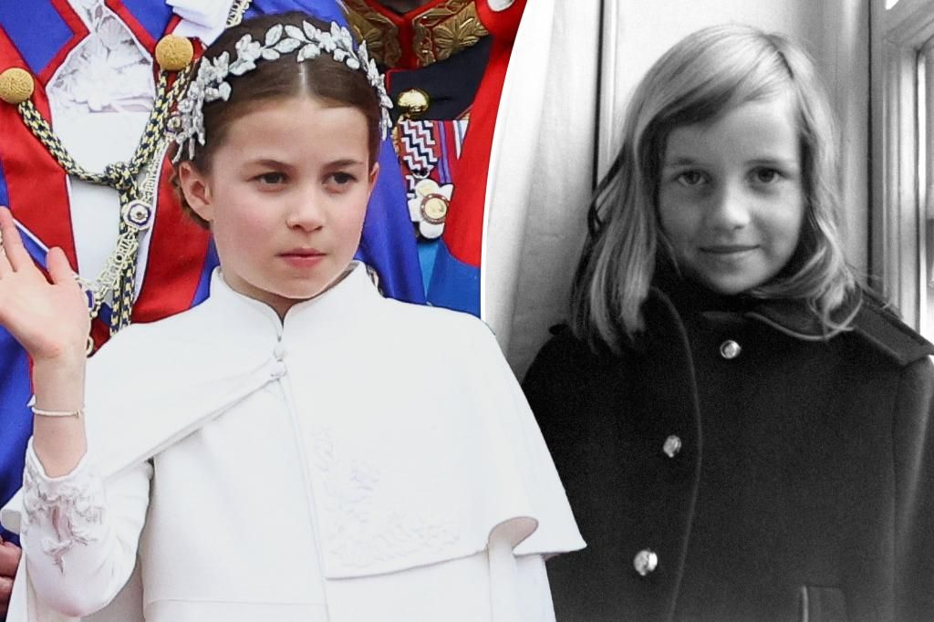 Princess Charlotte twins with Princess Diana at coronation