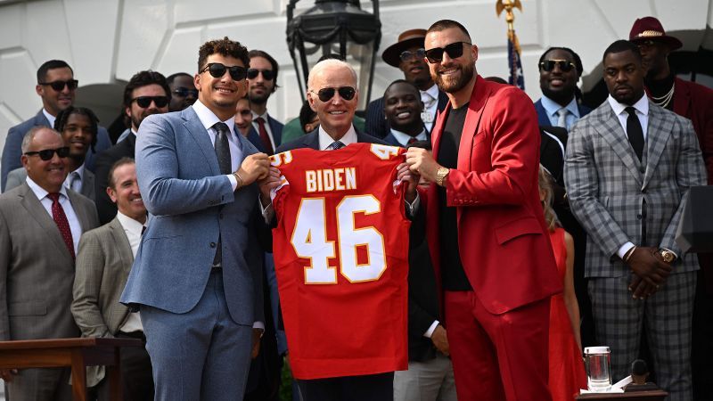 Biden welcomes Super Bowl champion Kansas City Chiefs to the White House