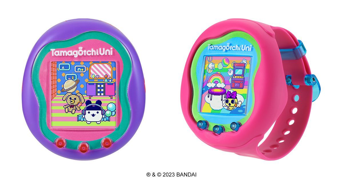 The Tamagotchi Uni device features the ‘metaverse of the Tamagotchi world’