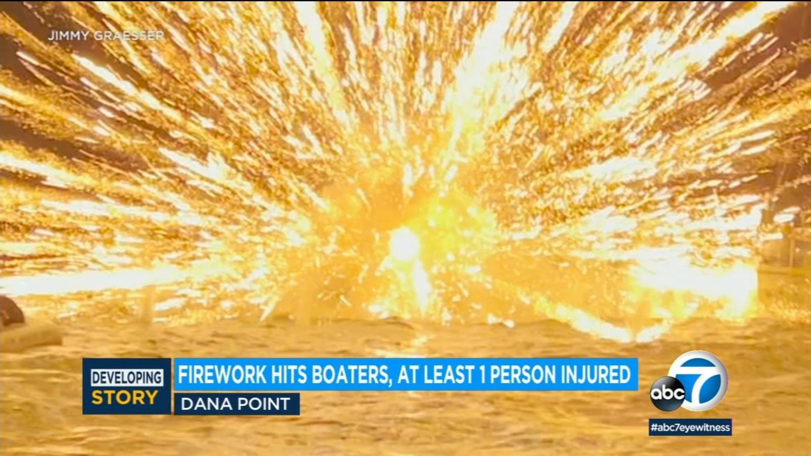 Firework careens out of control toward boaters in Dana Point on 4th of July; at least 1 injured