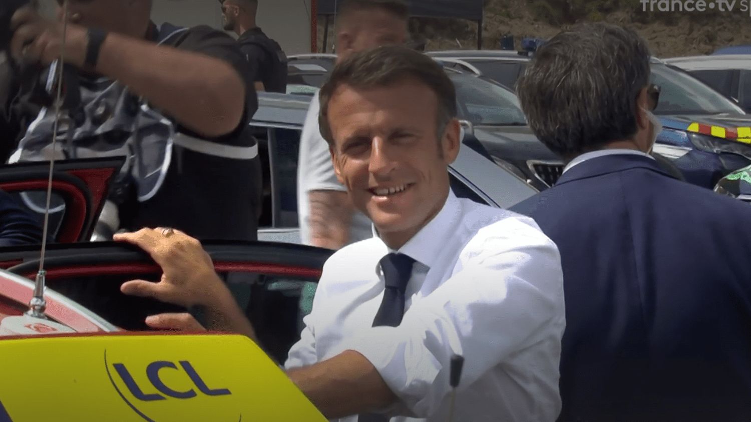 Emmanuel Macron présent sur la 6e étape