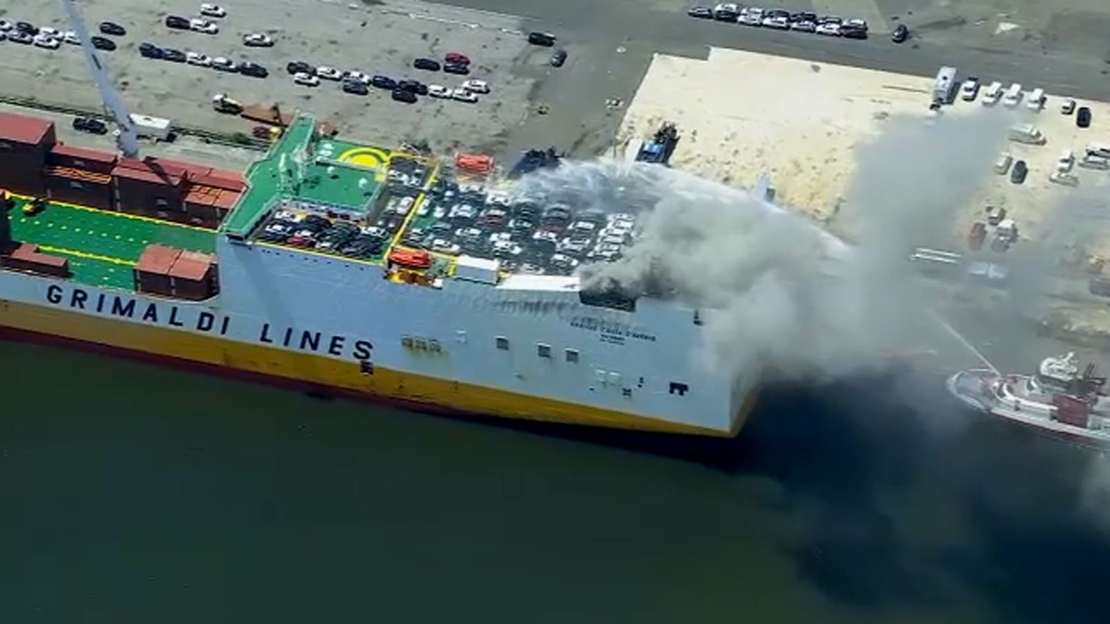 2 firefighters killed, 5 injured battling cargo ship fire at Port Newark