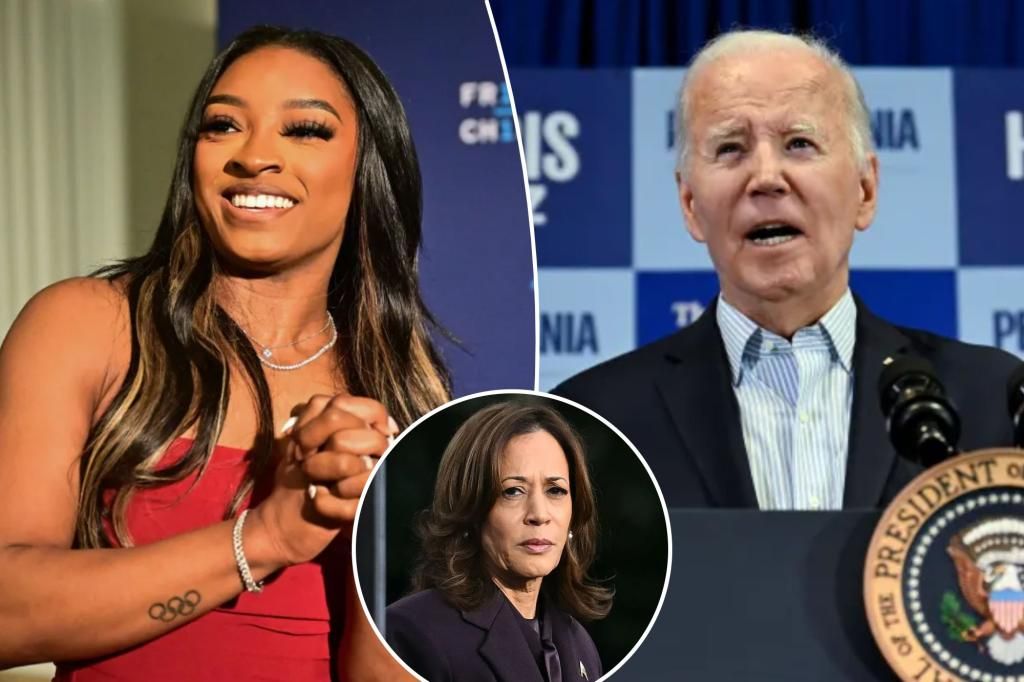 Simone Biles sends message to Joe Biden after Kamala Harris loss