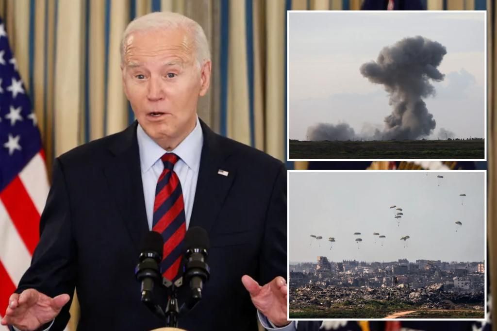 Biden to announce plan US military to establish Gaza port to increase flow of aid at State of the Union