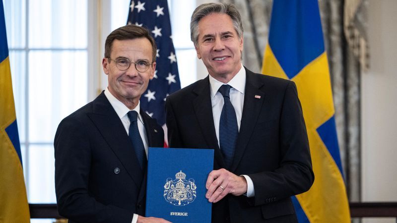 Sweden officially joins NATO, becoming alliance’s 32nd member