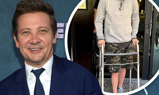 Jeremy Renner shares a motivational clip on his recovery progress from near-fatal snowplow accident