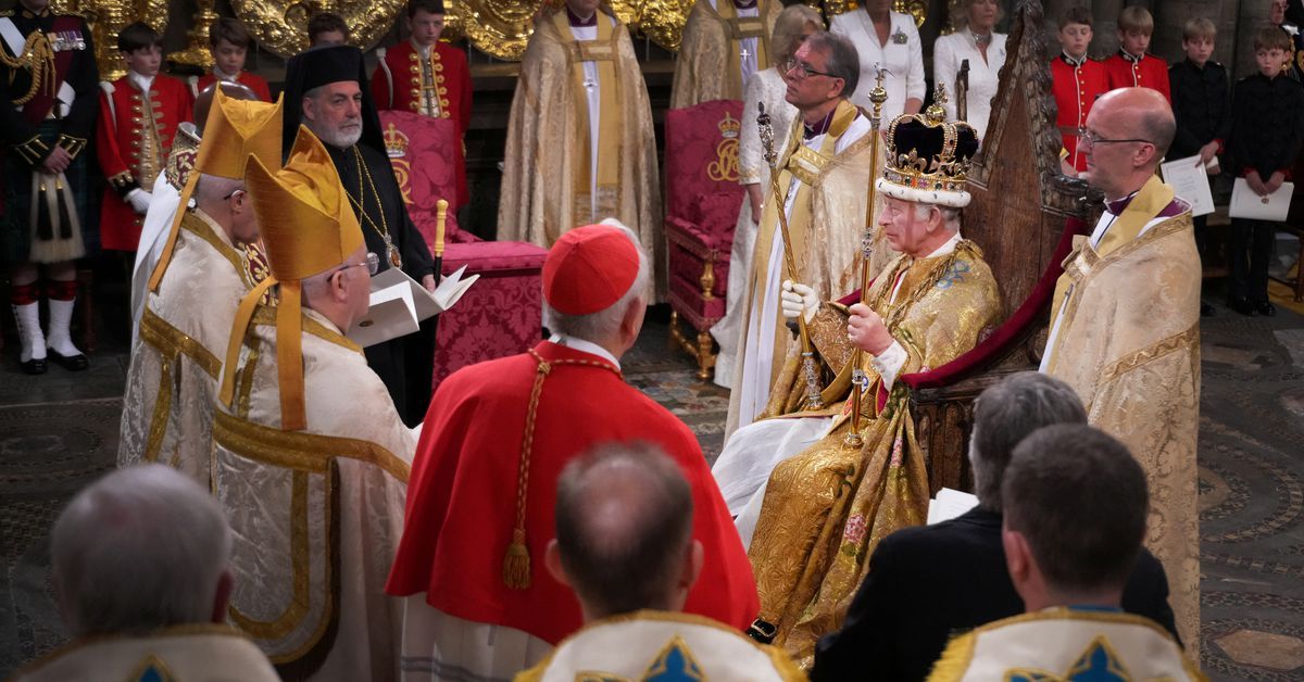 Inside Westminster Abbey during King Charles' coronation