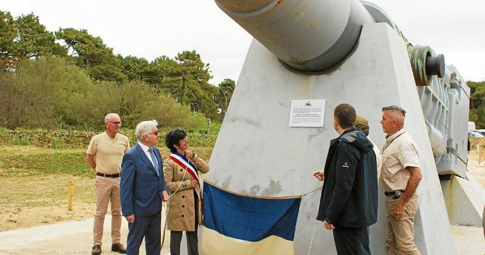 L’installation du canon de 340 mm a été inaugurée ce dimanche à Plouharnel