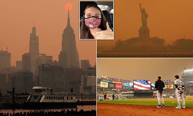 NYC landmarks are blanketed in smoke pouring across the Northeast from Canadian wildfires