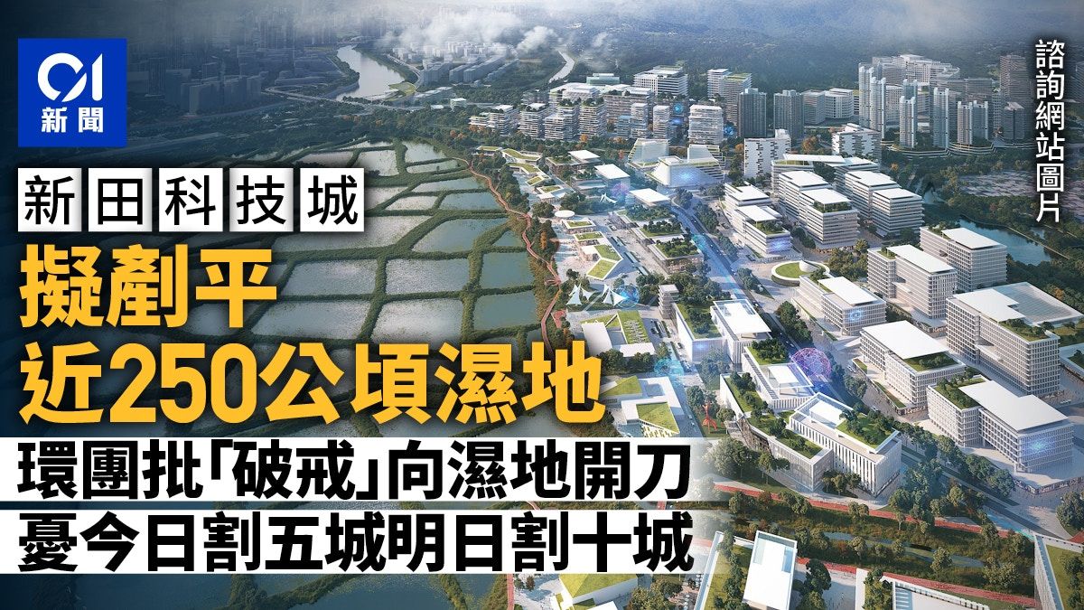 新田科技城｜政府認開發248公頃濕地 保育區佔6成 環團批壞先例