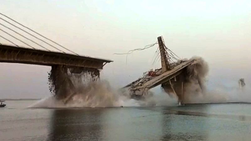 A bridge under construction in India's Bihar state has collapsed -- for the second time