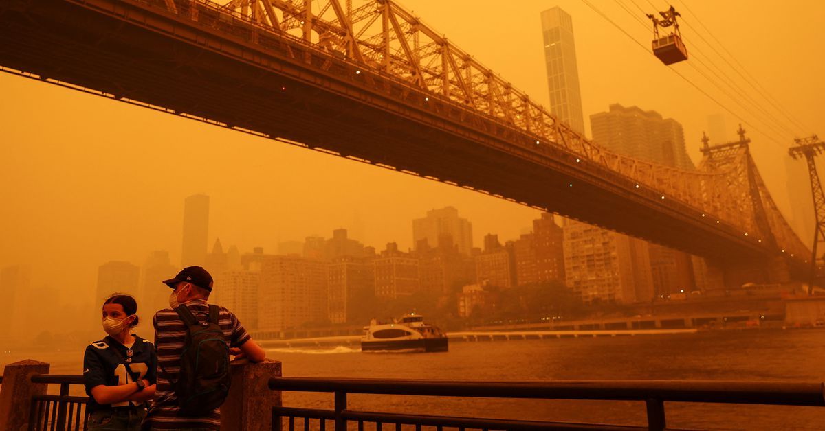 U.S. East Coast blanketed in eerie veil of smoke from Canada fires