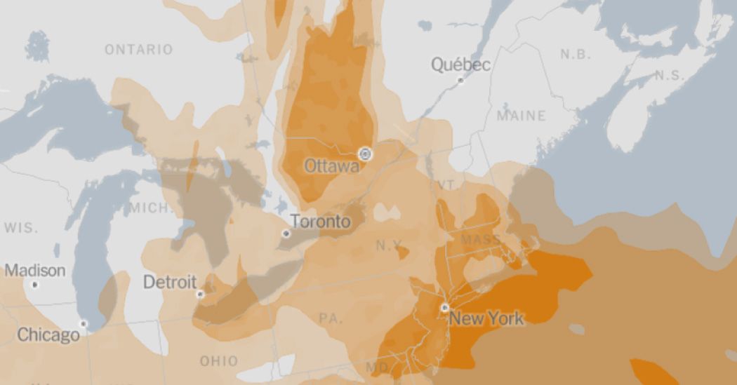 Maps: Tracking Smoke From Canadian Fires