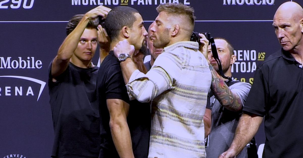 UFC 290 press conference staredowns: Robert Whittaker, Dricus du Plessis steal the show