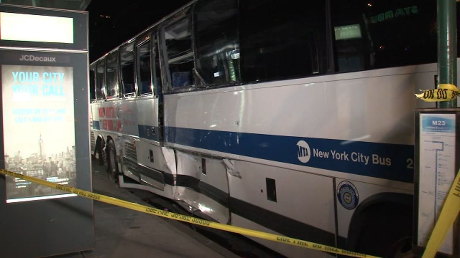 Double-decker tour bus was speeding when it collided with MTA bus, preliminary investigation shows