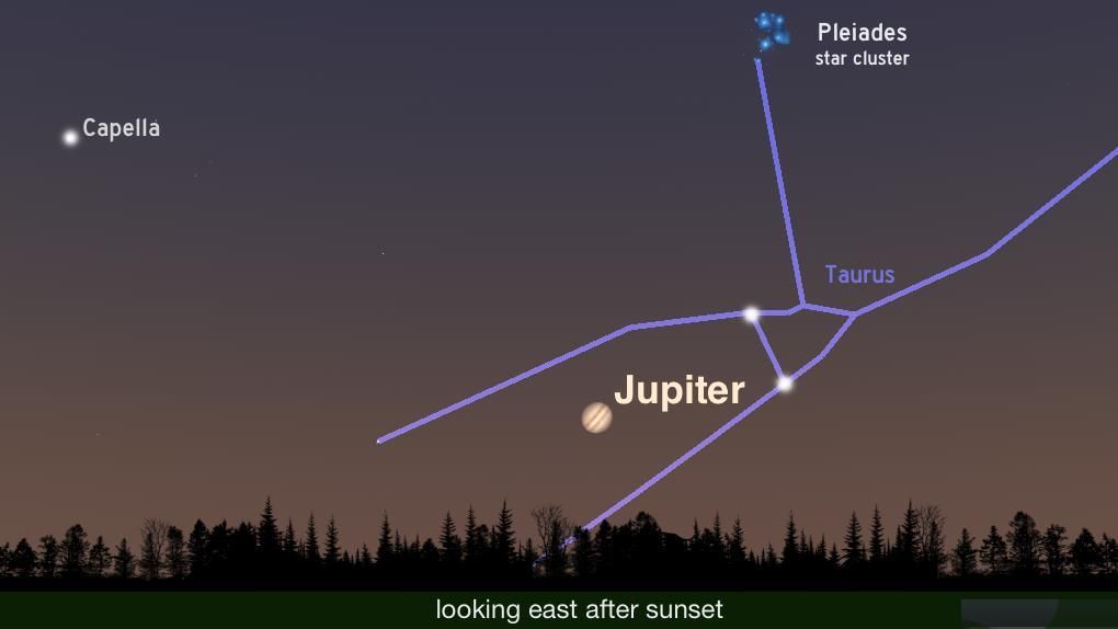 Jupiter shines big and bright at opposition