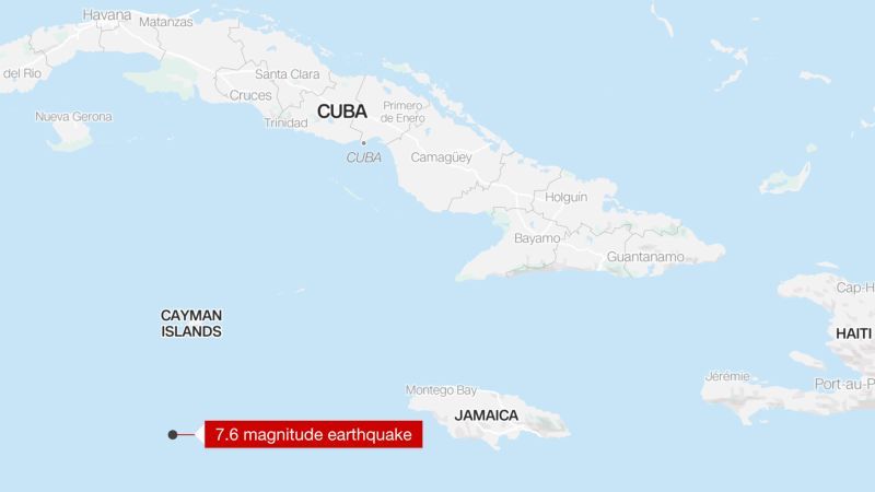 Magnitude 7.6 earthquake in the Caribbean triggers a tsunami advisory for Puerto Rico and Virgin Islands