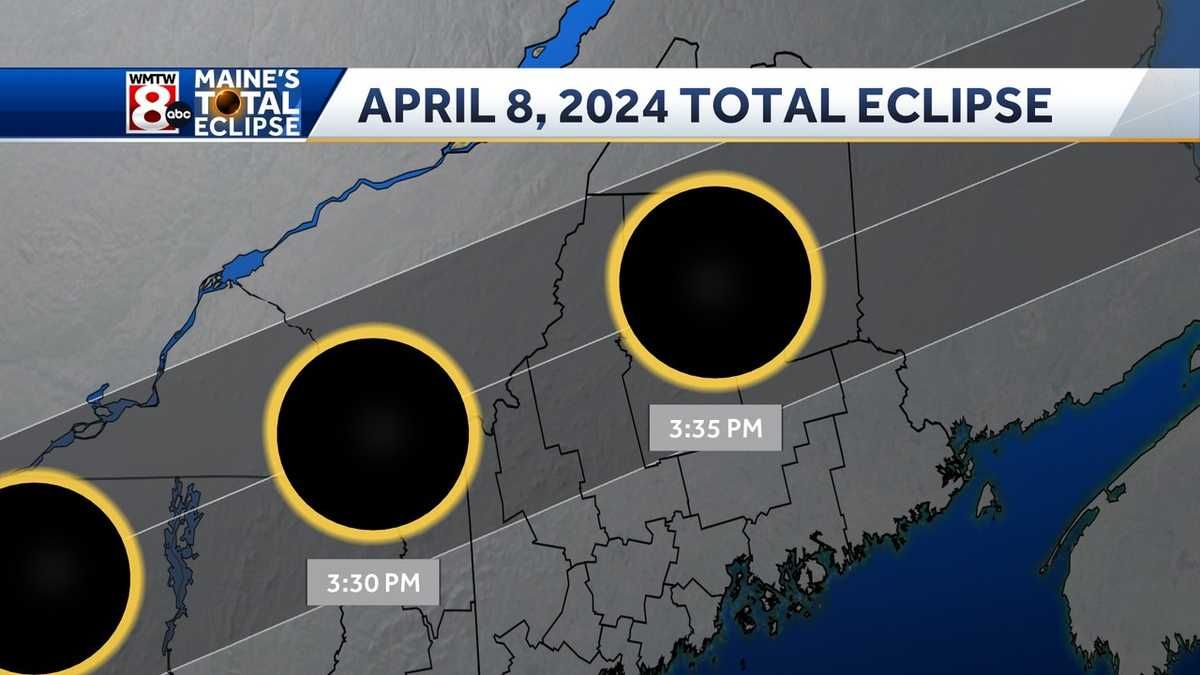 When will the solar eclipse be visible in Maine?