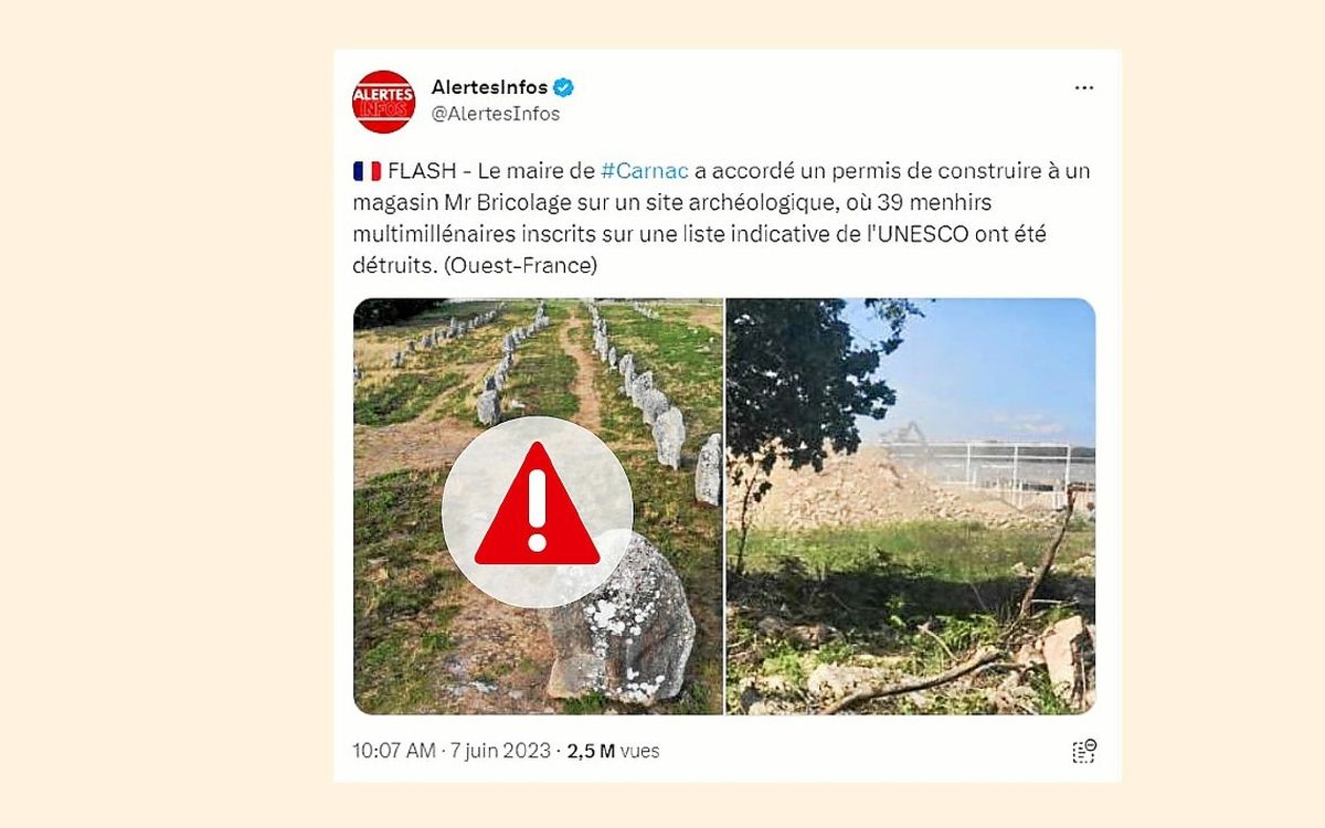 Menhirs détruits à Carnac : attention à l’utilisation de ces photos trompeuses [Fact-checking]