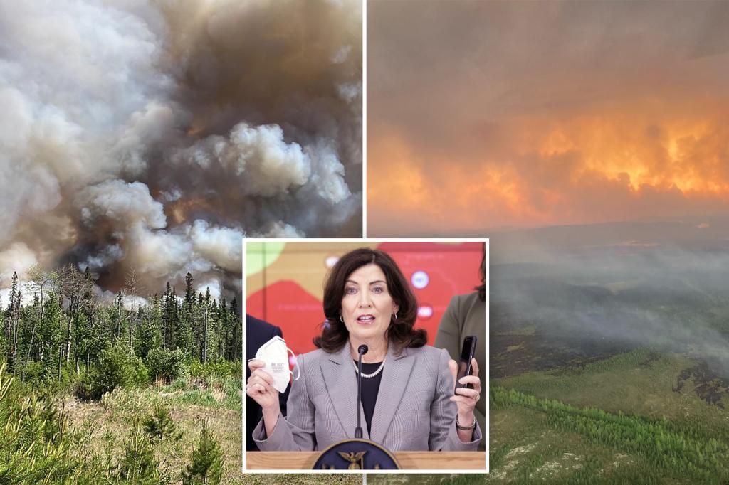 Hochul deploys forest rangers to Canada as wildfire smoke chokes NY