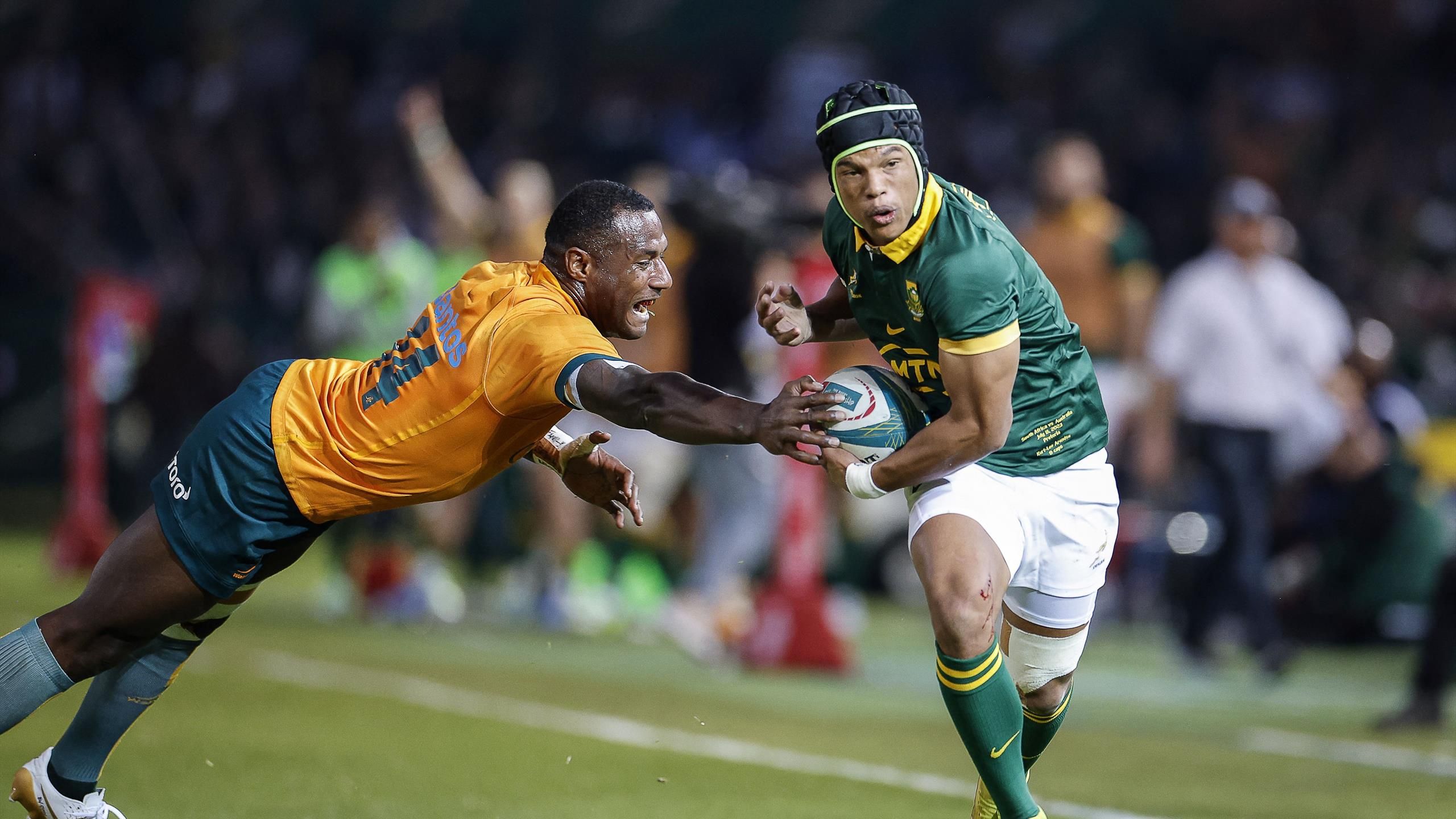 Rugby Championship - A deux mois de la Coupe du monde, l'Afrique du Sud écrase l'Australie (43-12), Arendse brille