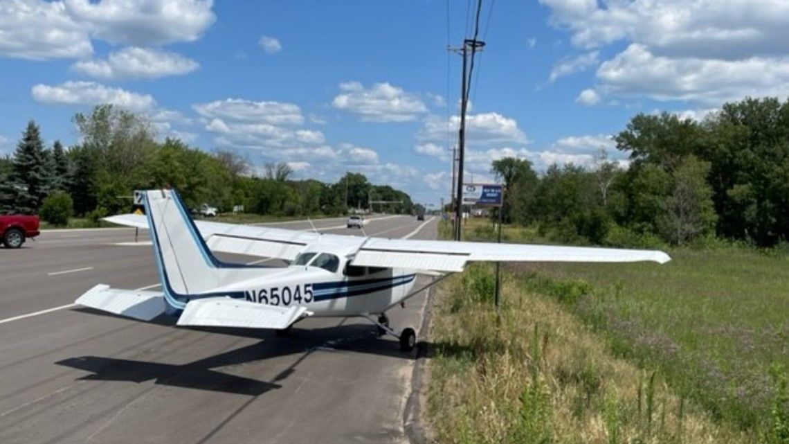 Plane lands in Blaine roadway