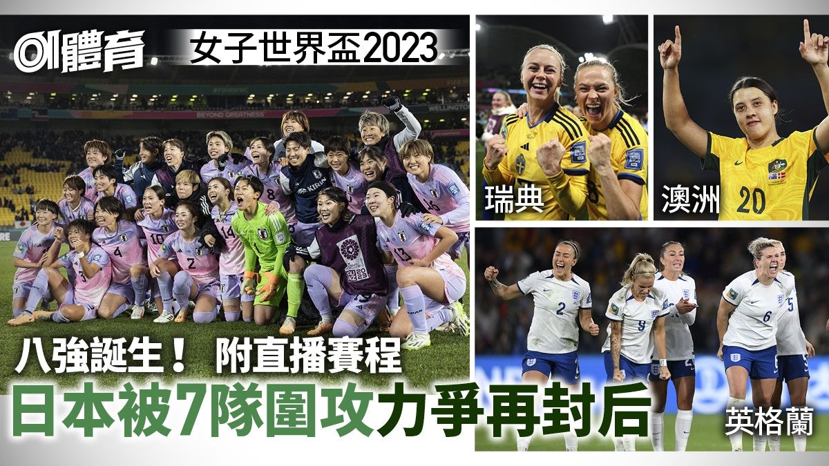 女子世界盃2023八強誕生附免費直播賽程 7隊圍攻日本力爭首奪冠