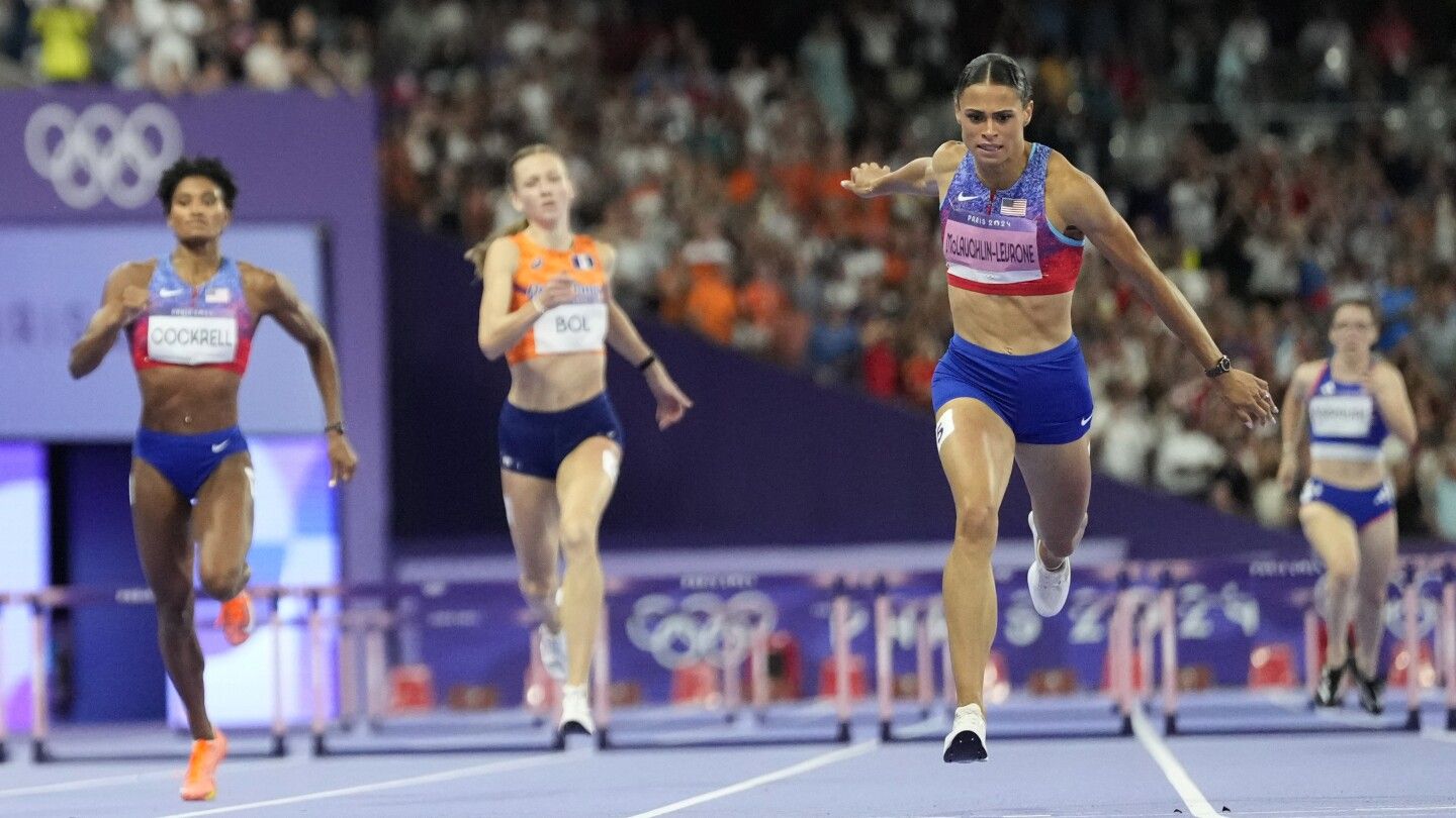 Sydney McLaughlin-Levrone breaks her own world record, wins Olympic gold again in 400-meter hurdles