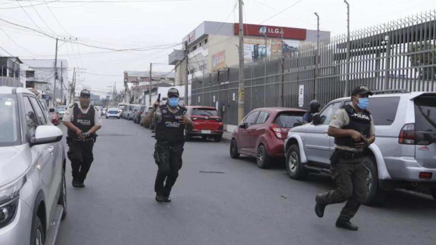 Armed men storm an Ecuador TV studio during a live broadcast as attacks in the country escalate