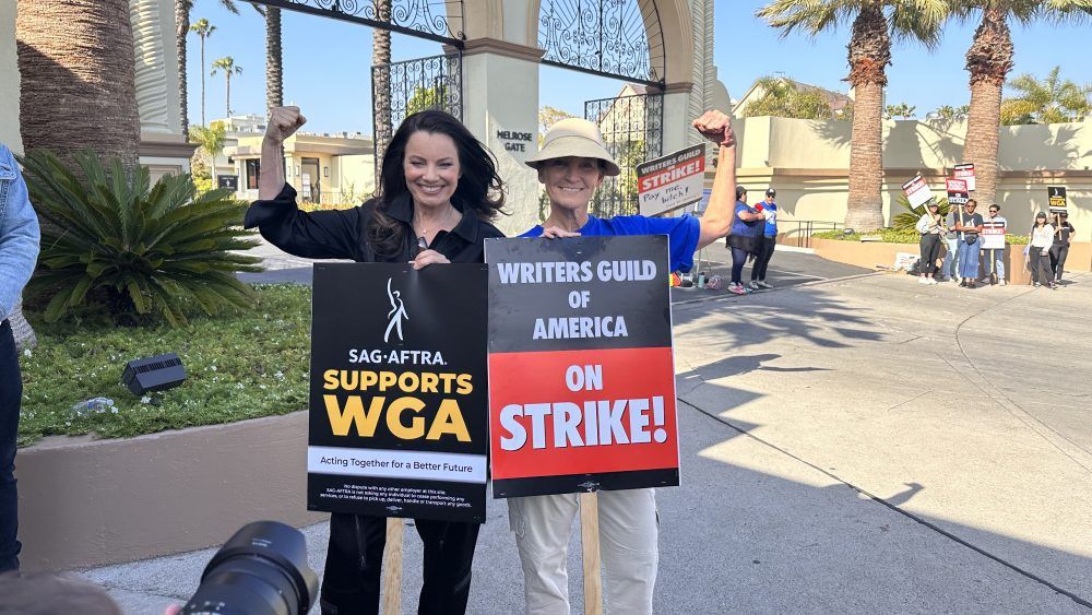 SAG-AFTRA President Fran Drescher Joins WGA Picket Line