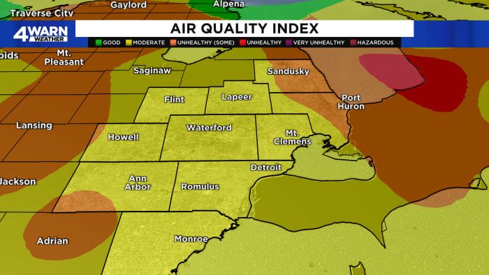 Much-needed rain approaching Metro Detroit as poor air quality persists