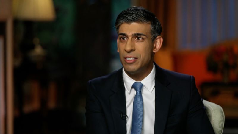 UK Prime Minister Rishi Sunak tells CNN he has confidence in US support in Ukraine