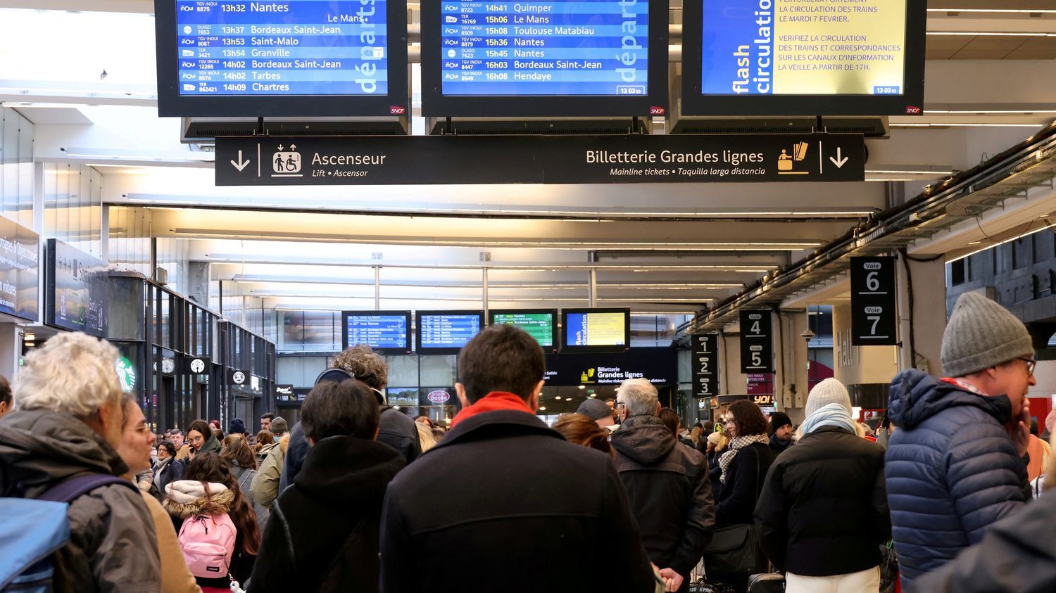 SNCF : d'importants retards pour une quarantaine de TGV au départ et à l'arrivée de Paris-Montparnasse