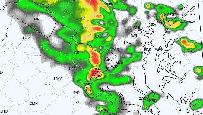 D.C.-area forecast: Potent storms likely today, with a flood watch in effect