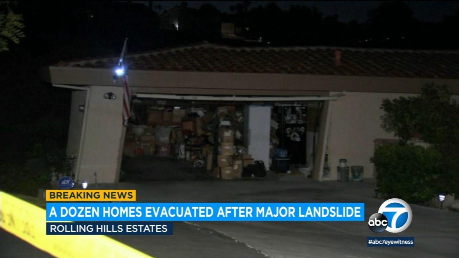 Rolling Hills Estates landslide forces 12 homes to evacuate