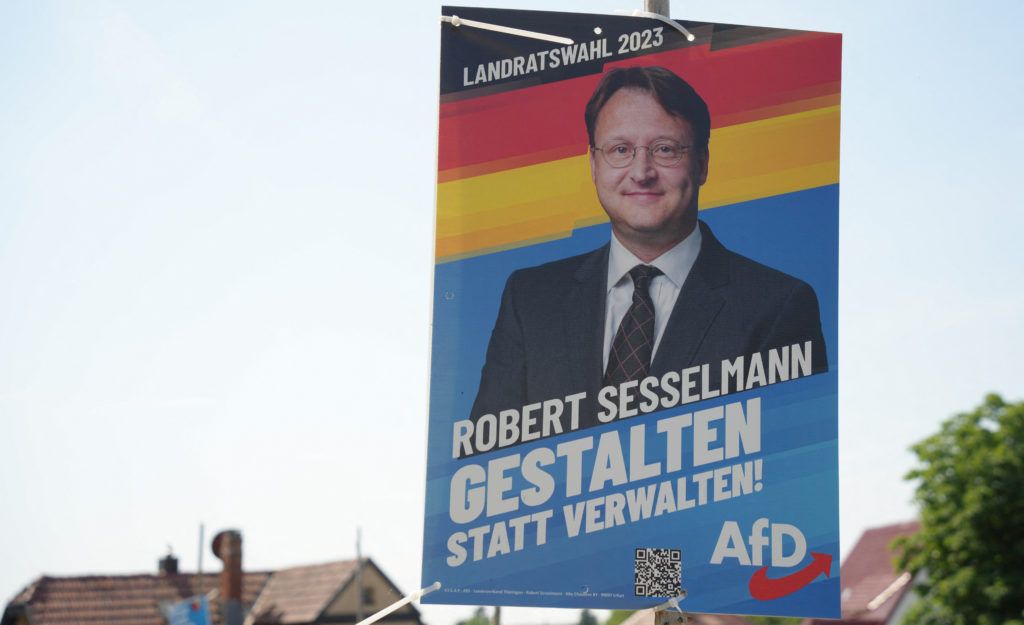 Election of 1st far-right candidate since Nazi era in German county raises concern