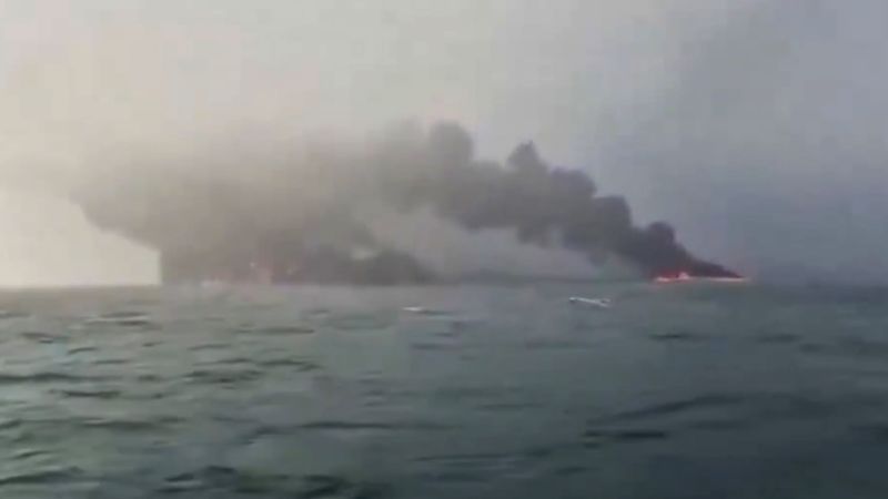 Cargo vessel that collided with US-military chartered tanker was carrying sodium cyanide