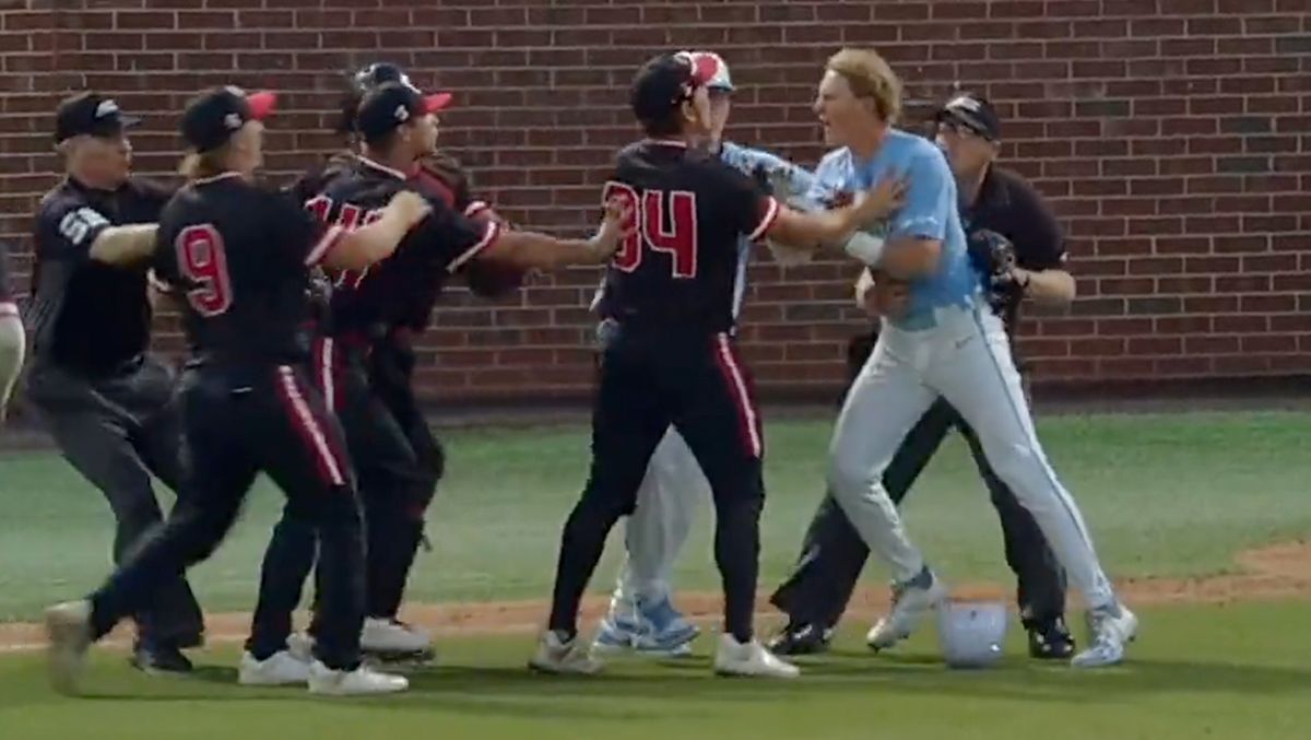 UNC Hitter Nearly Throws Hands After Charging Pitcher Over Staredown