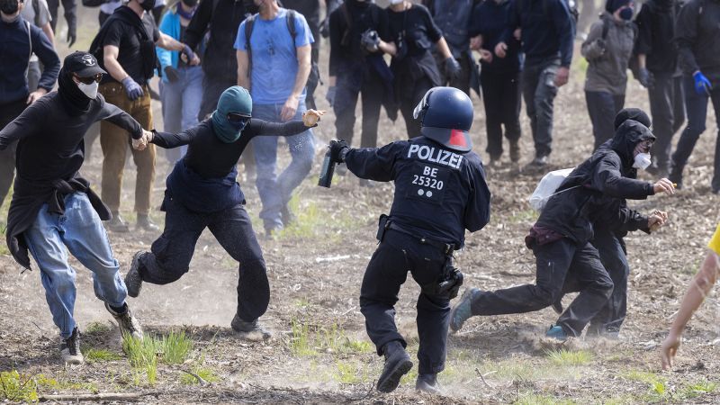 Protesters attempt to storm Tesla’s factory in Germany