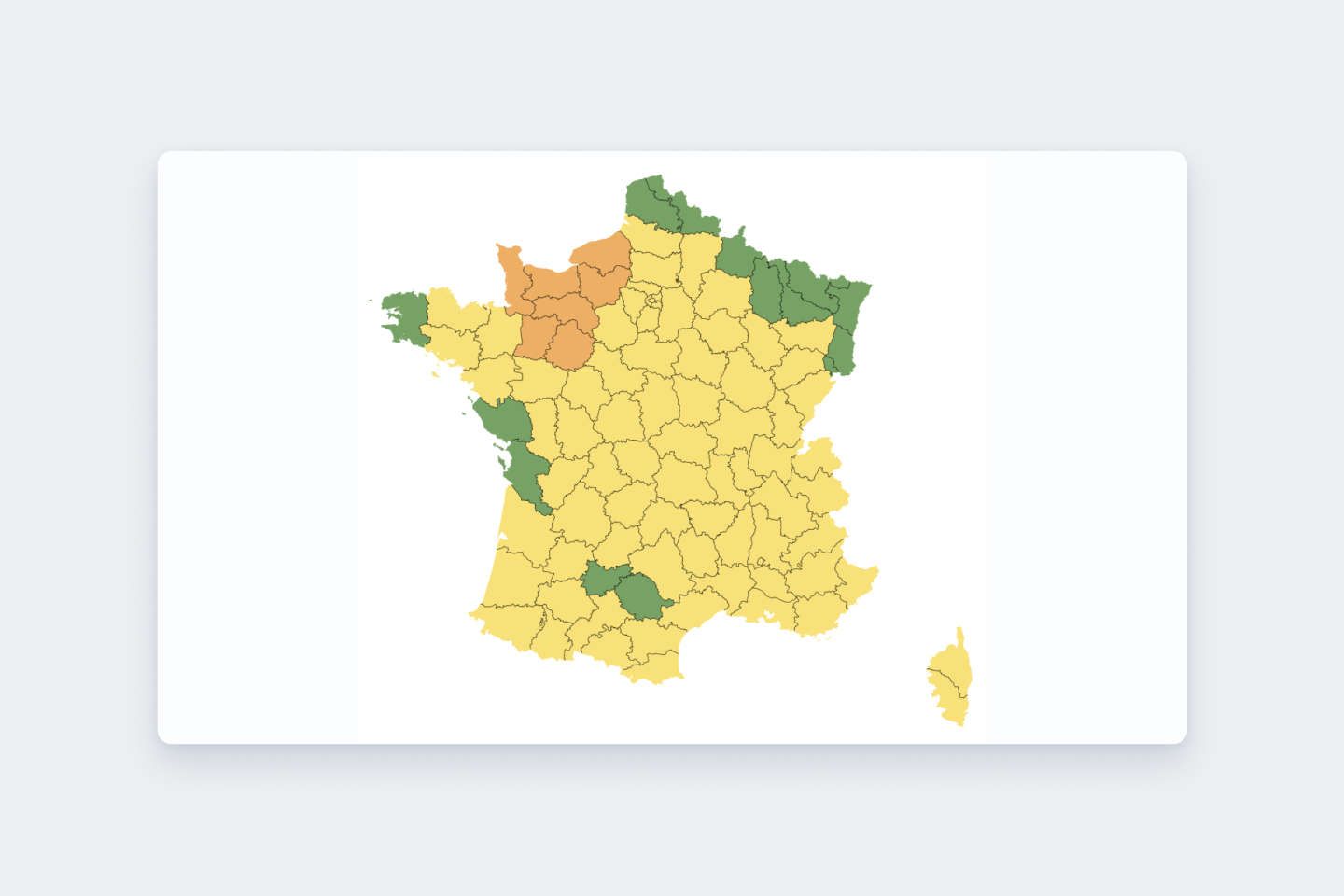 Météo-France place sept départements du Nord-Ouest en vigilance orange pour des orages