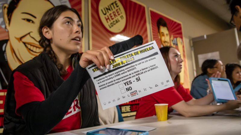 Hotel strike: Southern California hotel workers authorize strike that could begin July 4th weekend if a deal isn't reached