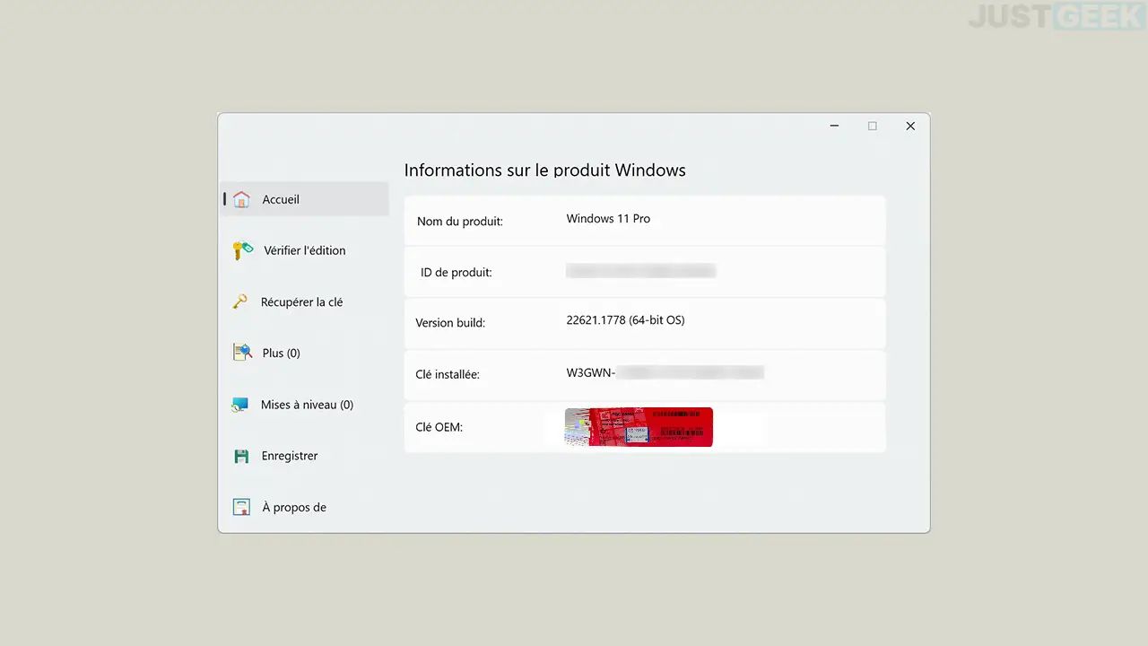 2 logiciels gratuits pour récupérer sa clé de produit Windows