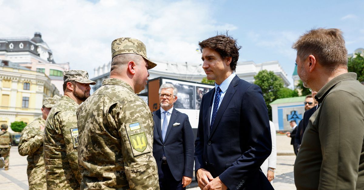 Canada's Trudeau visits war-time Kyiv, announces military aid