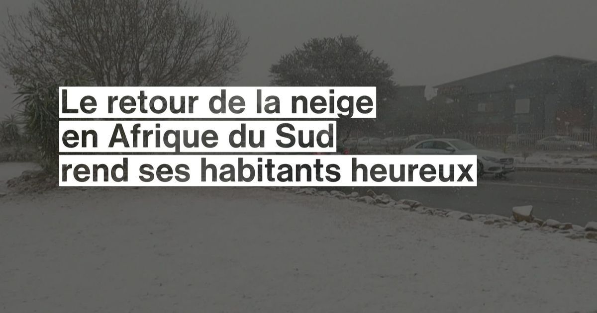 Inhabituel, le retour de la neige en Afrique du Sud rend ses habitants heureux