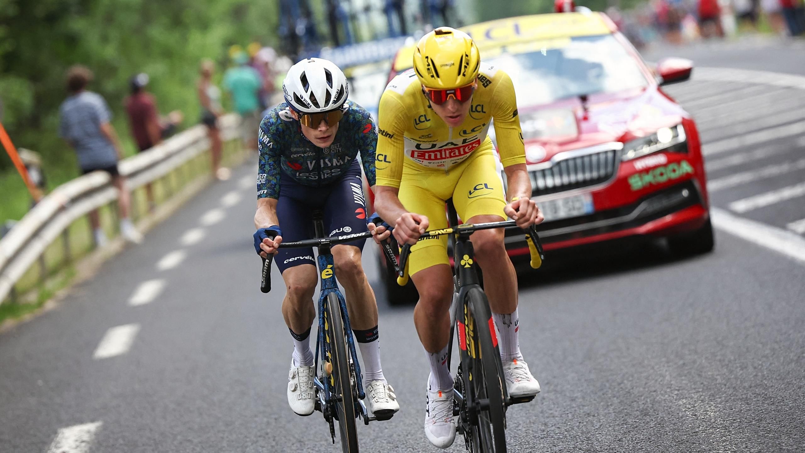 Tadej Pogacar vs Jonas Vingegaard, on a compté les points au soir de la 11e étape du Tour de France 2024